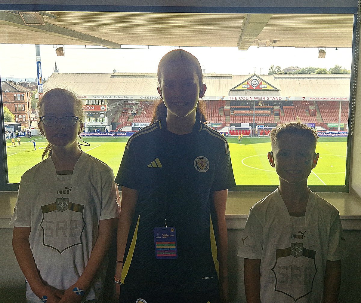 TalulaYoung's tweet photo. Brilliant night @PartickThistle's Wyre Stadium for the @ScotlandNT Women's Team v's Serbia 🏴󠁧󠁢󠁳󠁣󠁴󠁿1 -  🇷🇸 0 and we're into the playoffs for @WEURO2025 

Supported by Signers from @QMAOfficial, @sacred_heartps and @Gargieston who were sponsored by @EE https://t.co/CT6JCdY5qK