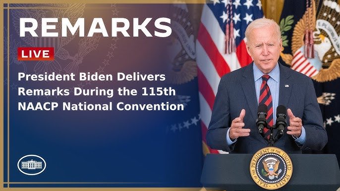 WhiteHouseOPE46's tweet photo. Happening NOW ‼️President Biden will deliver remarks during the 115th NAACP National Convention in Las Vegas, NV.

Click below to watch live: https://t.co/o6AZreRThL