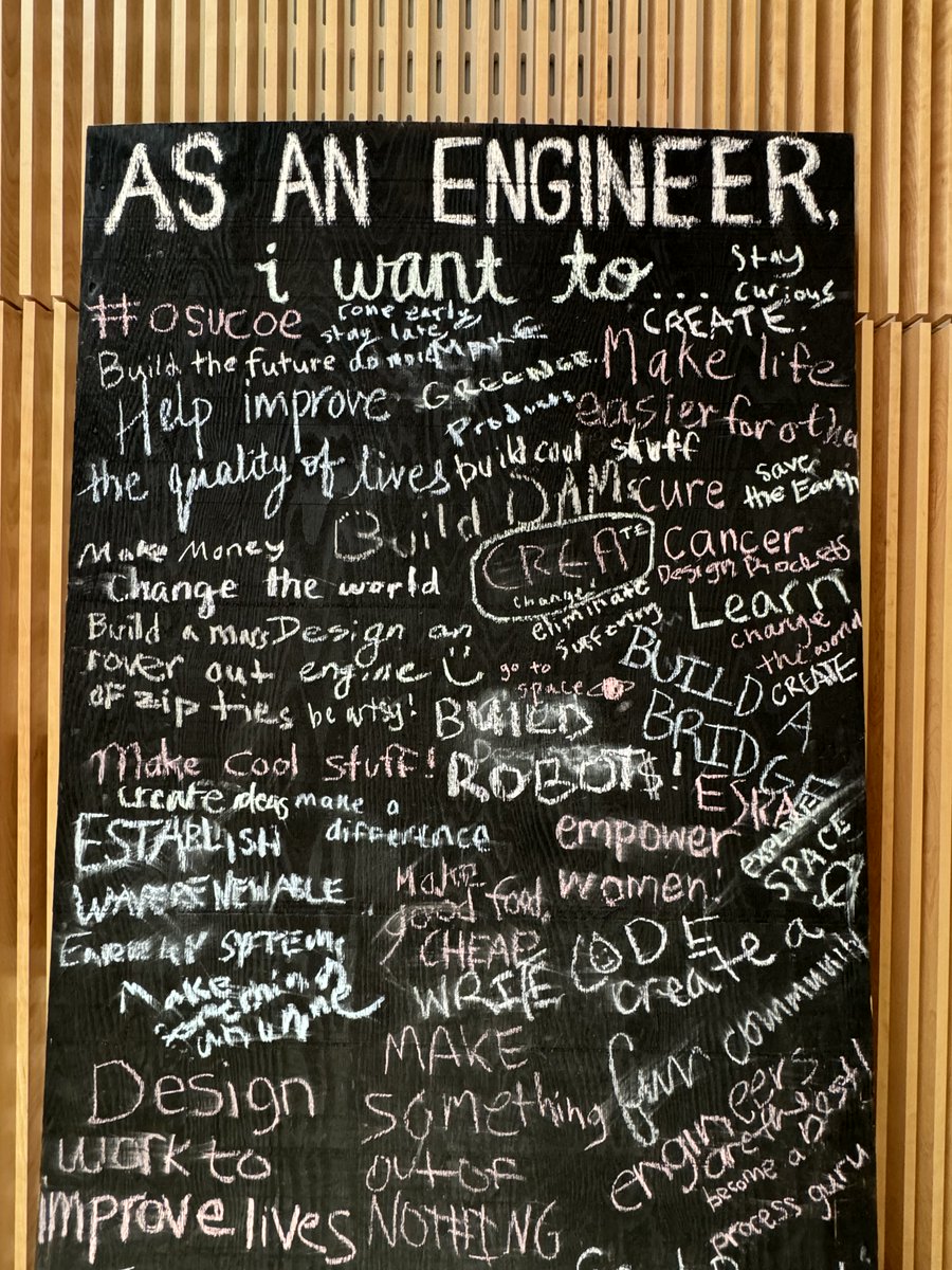 OregonStateBEE's tweet image. We’re feeling inspired as we check out the vision board that kicks off campus tours for our future #EcologicalEngineering students here at #OregonState #GoBeavs