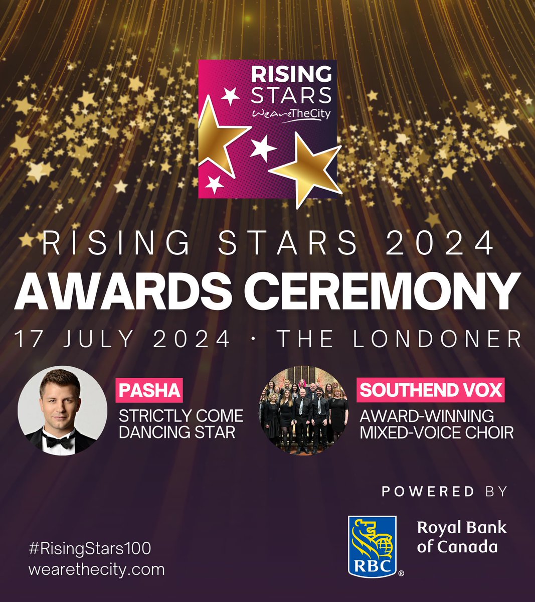 18 HOURS TO GO!🔥

We are so excited to celebrate our #RisingStars100 at The Londoner tomorrow at 6PM💜✨

Our evening will feature <a href="/PashaKovalev/">Pasha Kovalev</a> and <a href="/SOUTHENDVOX/">Southend Vox</a> as we celebrate a decade of brilliance, powered by <a href="/RBC/">RBC</a>! 🥳🥂

Follow for LIVE updates🌟

→ bit.ly/24-RS100
