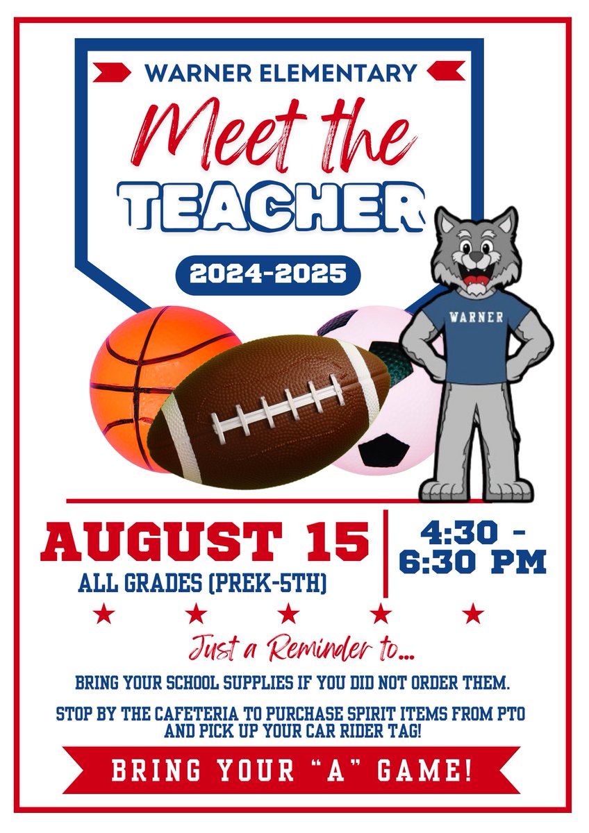 Save the date! We are getting so excited to see all our Warner Wolves!