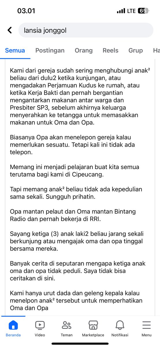 mentrioctopus's tweet photo. @txtdaribogor Nangis baca ceritanya di FB, dr gereja sering ngehubungin anaknya tapi gak di respon. Dilihat-lihat kayaknya orang berada kenapa gak sewa orang buat ngurusin gtu loh patungan mereka ber3 buat bayarnya, kalau emang gak mau di tumpangin sama ibu bapaknya ya berkorban uanglah dikit. https://t.co/cFjgdnYjMq
