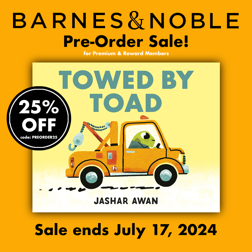Pre-order sale from <a href="/BNBuzz/">Barnes & Noble</a>  !!! From now until 7/17, B&amp;N premium and rewards members can use code PREORDER25 to get 25% off TOWED BY TOAD 🐸

barnesandnoble.com/w/towed-by-toa…