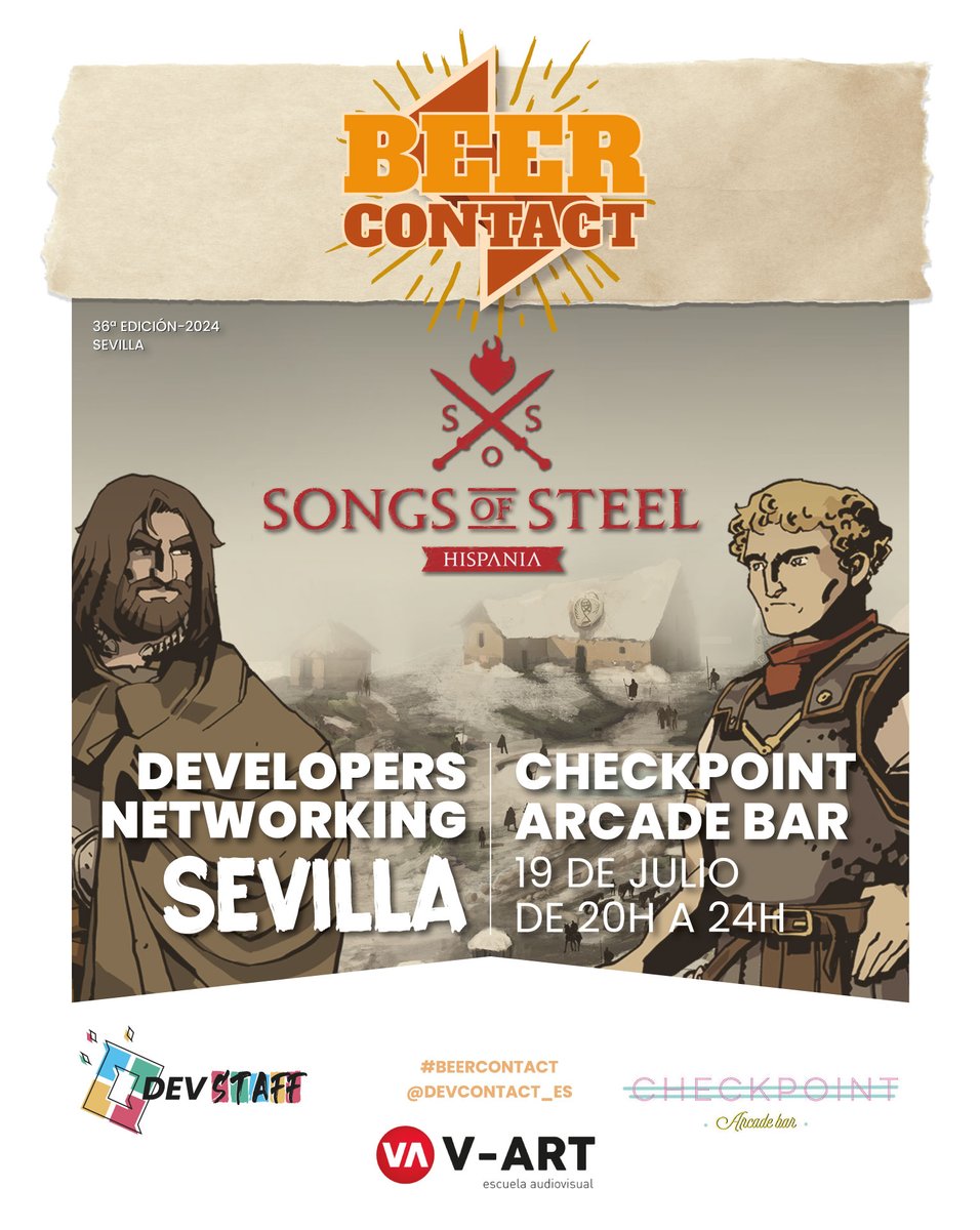 DevContact_ES's tweet image. ¡La selección ha hecho historia y para celebrarlo te traemos historia y encima táctica!
Ven a BeerContact para disfrutar de 
@songsofsteelvg un juego de estrategia basado en la guerra numantina por el estudio 
@meteorbyte_stu
Nos vemos este 19 de julio en 
@arcadebarsev