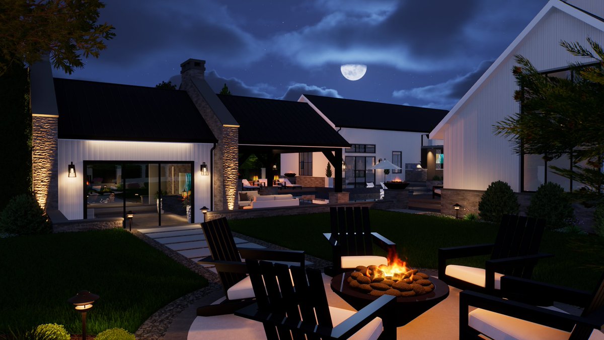 StructStudios's tweet image. Relax and enjoy the view beside the backyard fire pit.🪵🔥#structurestudios #Vip3D #poolstudio #vizterra #pooldesign