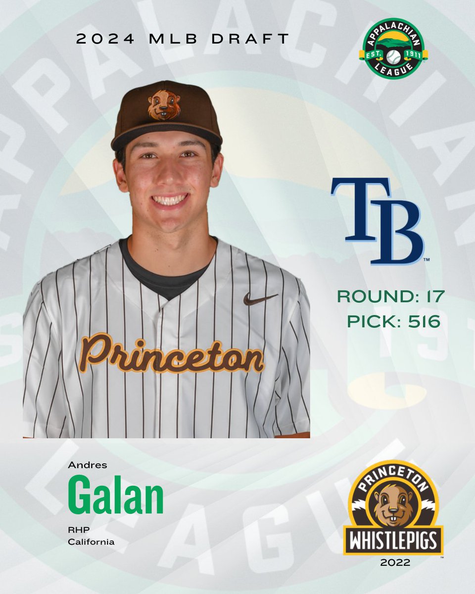 Appalachian League (@appyleague) on Twitter photo ANDRES GALAN ➡️ #RaysUp
<a href="/RaysBaseball/">Tampa Bay Rays</a> select #AppyLeague alum RHP Andres Galan (Princeton Whistlepigs '22) with the 516th pick in the 2024 #MLBDraft! ANDRES GALAN ➡️ #RaysUp
<a href="/RaysBaseball/">Tampa Bay Rays</a> select #AppyLeague alum RHP Andres Galan (Princeton Whistlepigs '22) with the 516th pick in the 2024 #MLBDraft!