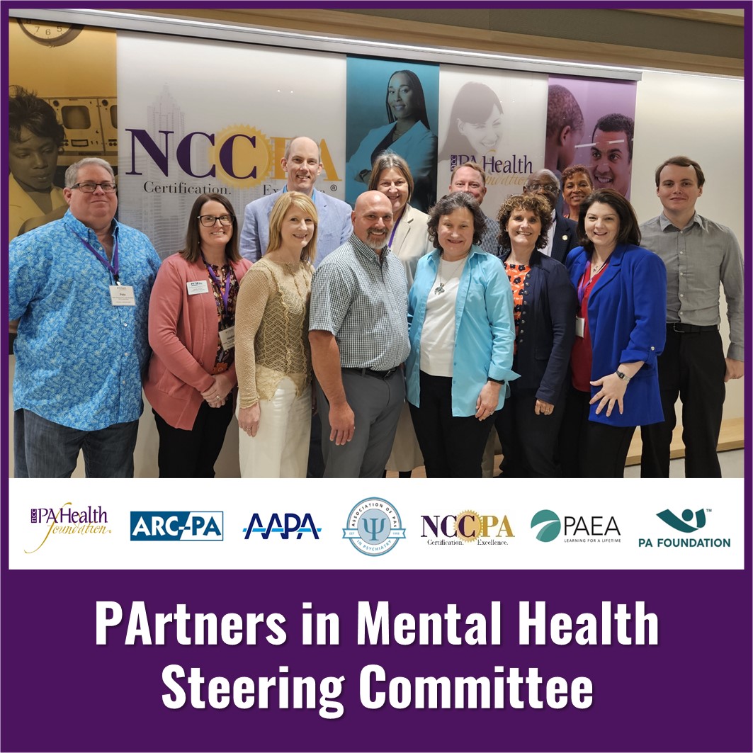 nccPAHealthFdn's tweet photo. Our PArtners in Mental Health Steering Committee examined ways to increase the visibility of #CertifiedPAs’ contributions to #MentalHealth and shared efforts to enhance #Education, #Practice, and #Awareness. 

#PAsDoThat #PAsforMentalHealth @NCCPAcert @AAPAorg @PAEAonline https://t.co/G1QoKoNEpB