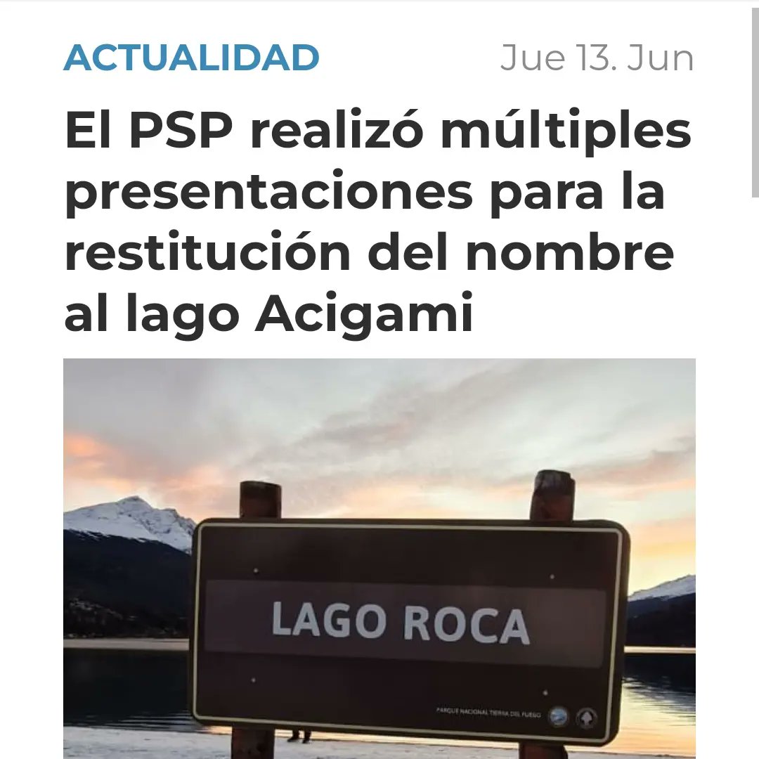psptdf's tweet photo. El cambio del cartel del Lago Acigami es un asunto de derechos humanos
Lee la nota completa acá 👇
https://t.co/UsJxSlA8ND
#NoNosOlvidemosDelAcigami
#LagoAcigami #TierraDelFuego https://t.co/xLcVH7rUEZ