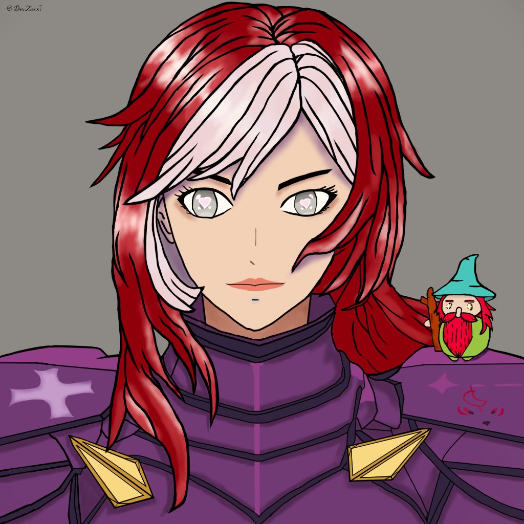 "No hay mayor virtud en una dama que la lealtad y el coraje en tiempos de adversidad." Además, acompañada de su fiel mago. Espero alegrar su día señorita <a href="/tsuki_sere/">☾✩☽TsukiSere☾☆☽ ☆Open Commisions☆</a>.