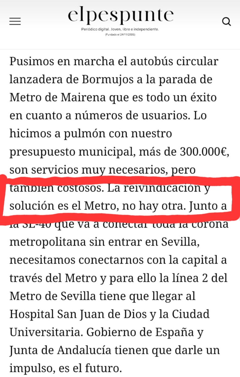 Sevquieremetro's tweet photo. 🚇METRO AL ALJARAFE🚇
El área metropolitana de Sevilla tiene un problema de transporte, que requiere una solución metropolitana.

Con Lola Romero (@Lolaromerolope1), alcaldesa de Bormujos, compartimos la extensión de la línea 2 a hospitales y centros universitarios del Aljarafe https://t.co/BO3EyggKev
