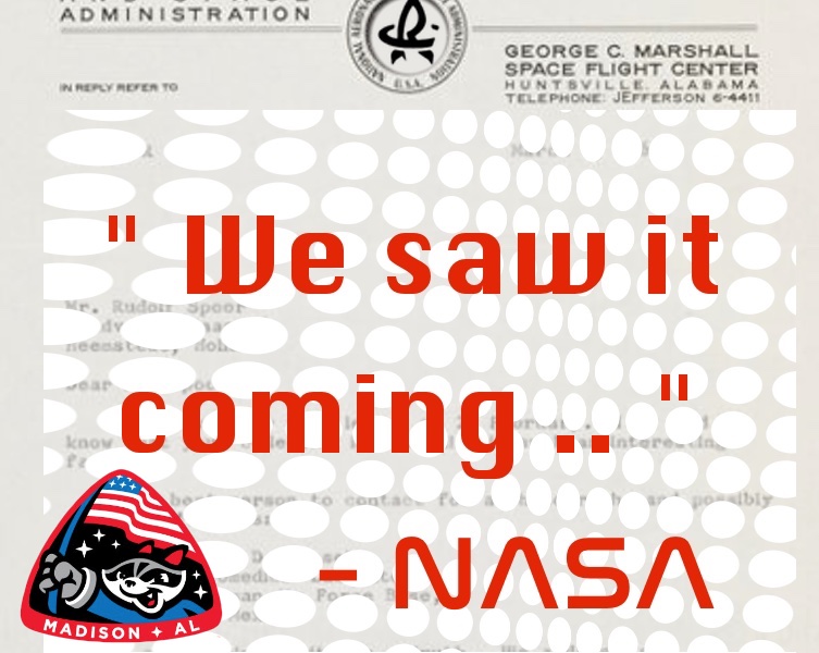 nbbdoc's tweet photo. "Local aeronautics spokesperson indicates that HSV USSRC informed RTS Officials early last week that Comet Neska was headed their way. UNA STEM students identified Neska while observing celestial bodies near Muscle Shoals. ' We're all praying Bean has a hard noggin. Close one ! " https://t.co/fKvV3USIvM