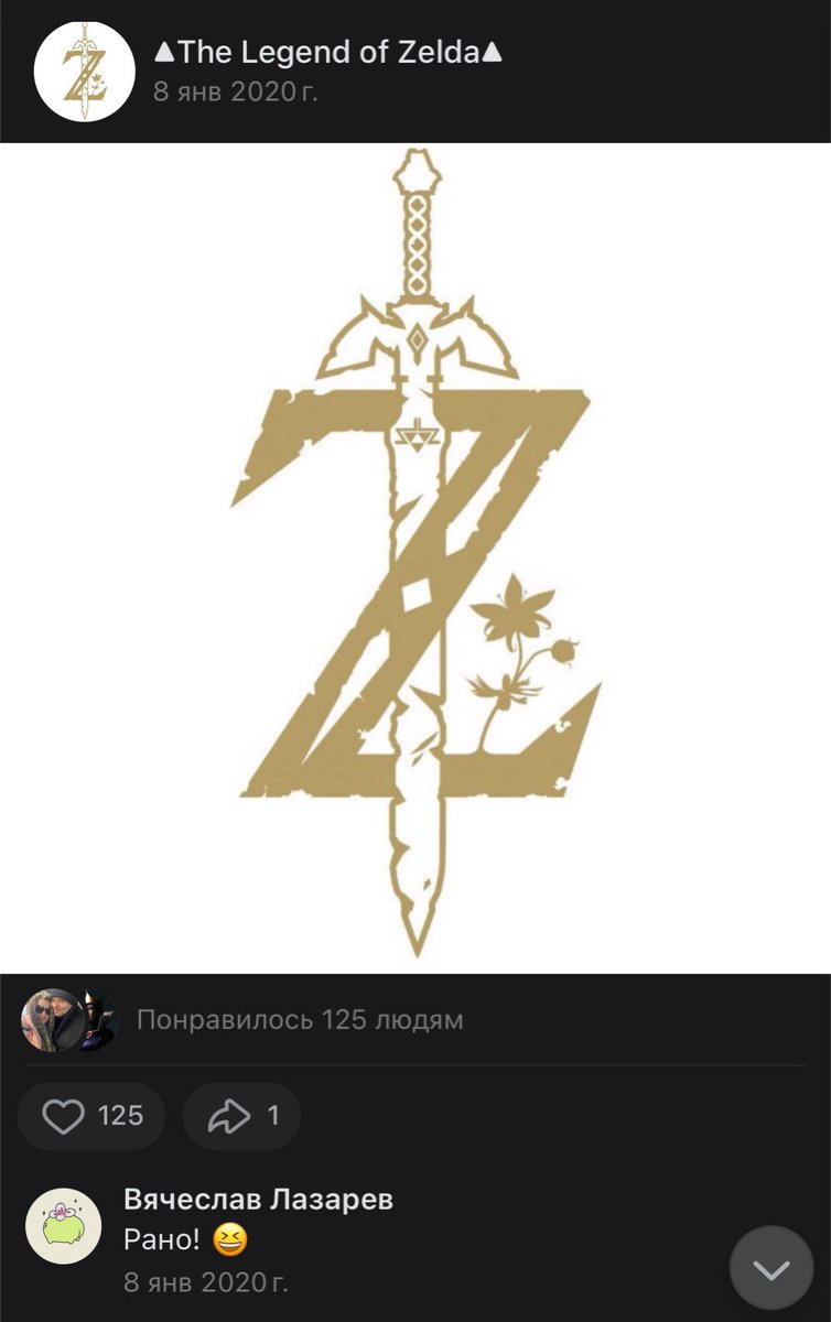 зашел в паблик вк по зельде и наткнулся на коммент путешественника во времени