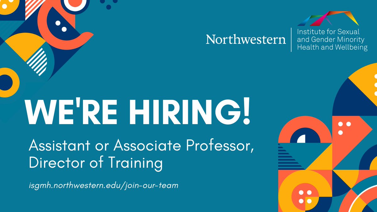We’re searching for an Assistant/Associate Professor and Director of Training to develop training programs around #LGBTQ health, mental health, and wellbeing!

This role will dedicate 60% of their time to training, research, and administration and 40% to clinical practice. Learn