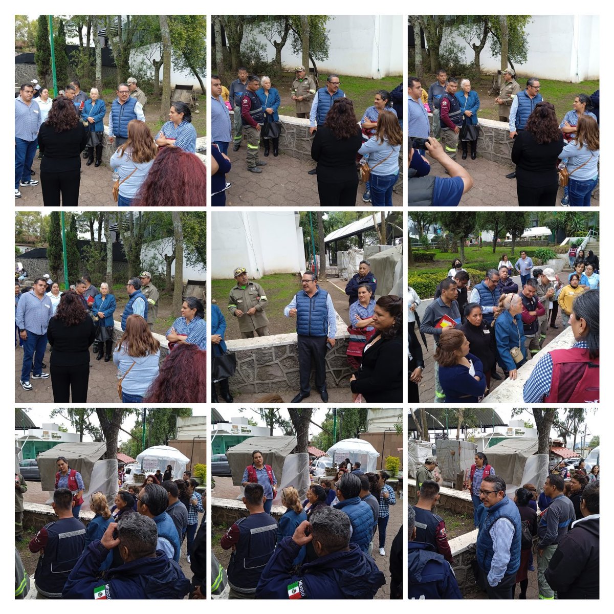 Buenas tardes, Nuestro Director General de Servicios Urbanos, asistiendo al cierre del primer día del curso "Jardines para la Vida" y revisando el espacio en donde se va a desarrollar este curso