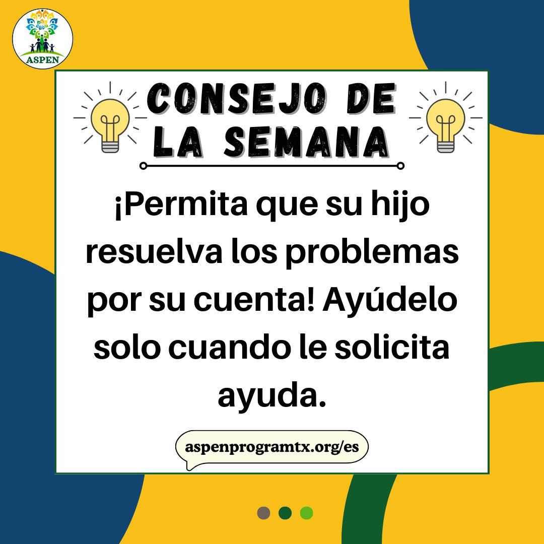 ASPENProgramTX's tweet image. Check out our website: aspenprogramtx.org

Visita nuestra página web: aspenprogramtx.org/es

#TexasResources #TexasChildren #TexasYouth #DisabilityResources #ParentingSupport #ApoyosTejanos #NiñosTejanos #JovenesTejanos #ApoyosParaDiscapacidades #ApoyosParaFamilias