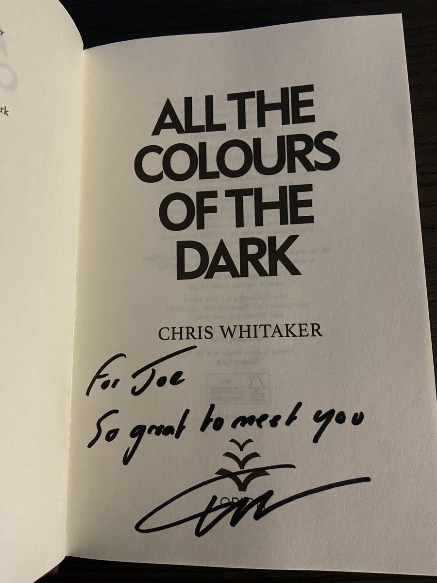 Joe Eurell (@joeeurell) on Twitter photo Thank you <a href="/WaterstonesPicc/">Waterstones Piccadilly, London</a> <a href="/lucyfoleytweets/">Lucy Foley 💙💛🇺🇦</a> and of course <a href="/WhittyAuthor/">Chris Whitaker</a> for a fantastic event tonight. Go get All The Colours of the Dark now! Such a pleasure meeting you, Chris. I’ll keep reading them as long as you keep writing them. Thank you <a href="/WaterstonesPicc/">Waterstones Piccadilly, London</a> <a href="/lucyfoleytweets/">Lucy Foley 💙💛🇺🇦</a> and of course <a href="/WhittyAuthor/">Chris Whitaker</a> for a fantastic event tonight. Go get All The Colours of the Dark now! Such a pleasure meeting you, Chris. I’ll keep reading them as long as you keep writing them.