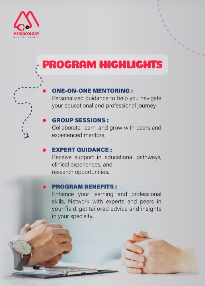 إيش هو برنامج *"Launch of MENTORSHIP program for nursing &amp; Health Specialties student"* ؟ 🩺🌟

البرنامج عبارة عن جلسات إرشادية من *د.عبير الحارثي* اللي لها خبرة أكاديمية من جامعة جون هوبكنز ولها تجربة ميدانية في الرعاية الصحية، بحيث إنها راح تسمع منكم وتوجهكم وتتناقشوا مع بعض في