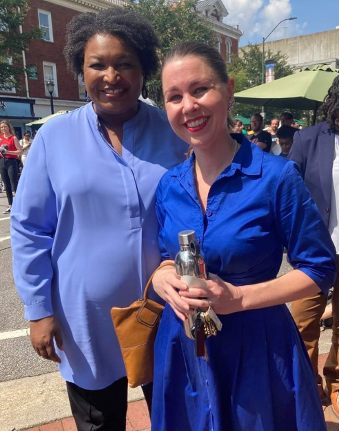 libsoftiktok's tweet photo. Meet Jessica Fore, a Democrat activist in Georgia, who tried and failed to run for public office.

This is how Democrats are "toning it down." Making H*tIer references. They can't help themselves... https://t.co/GGKOPCrEn6