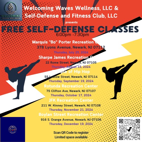 Welcoming Waves Wellness &amp; Self-Defense &amp; Fitness Club Offering Free Self-Defense Classes #OVPTR #BCPC #publicsafety #newarkforward #OVP_TR #cityofnewark