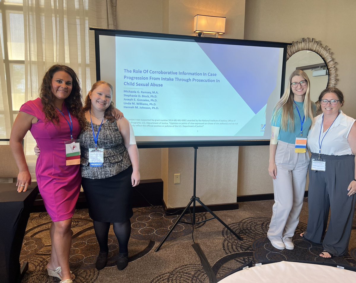 Congratulations to my doctoral students <a href="/MichaelaRamsey5/">Michaela Ramsey</a> and <a href="/allie_winstead/">Allie Winstead</a> who both presented their important work today at the Violence Prevention Research Conference! <a href="/hannah_j492/">Hannah M. Johnson, Ph.D.</a> <a href="/ProfLWilliams/">Dr Linda M. Williams</a> <a href="/JEGQPsyc/">Joseph Gonzales</a> <a href="/ccfhnc/">Center for Child & Family Health</a> <a href="/UMass/">University of Massachusetts</a> <a href="/UMassLowell/">UMass Lowell</a> <a href="/UMassLowellAPPS/">UMass Lowell Applied Psych & Prevention Sci PhD</a> <a href="/UML_FAHSS/">UMass Lowell FAHSS</a> <a href="/UMLResearch/">UMass Lowell Research</a>