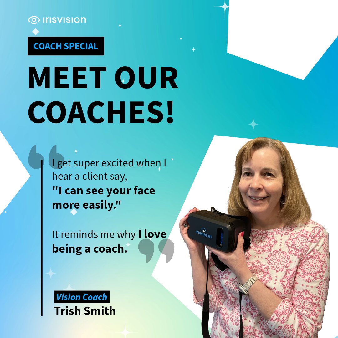 TheIrisVision's tweet image. Tricia shares her inspiring journey with Stargardt disease and how the IrisVision headset has transformed her life. As both a user and coach, she loves helping clients experience the life-changing benefits of this technology.

#IrisVision #LowVision #VisionCoach