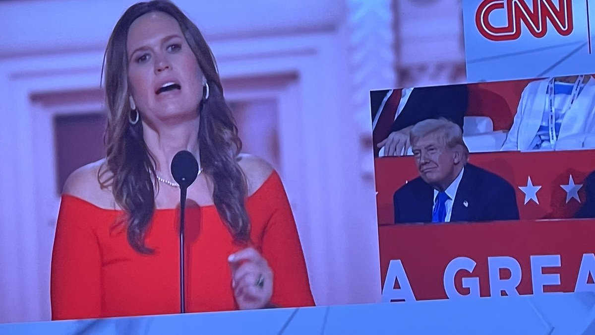 Here is an Ozempic face" Sarah Huckabee Sanders : #RNC2024