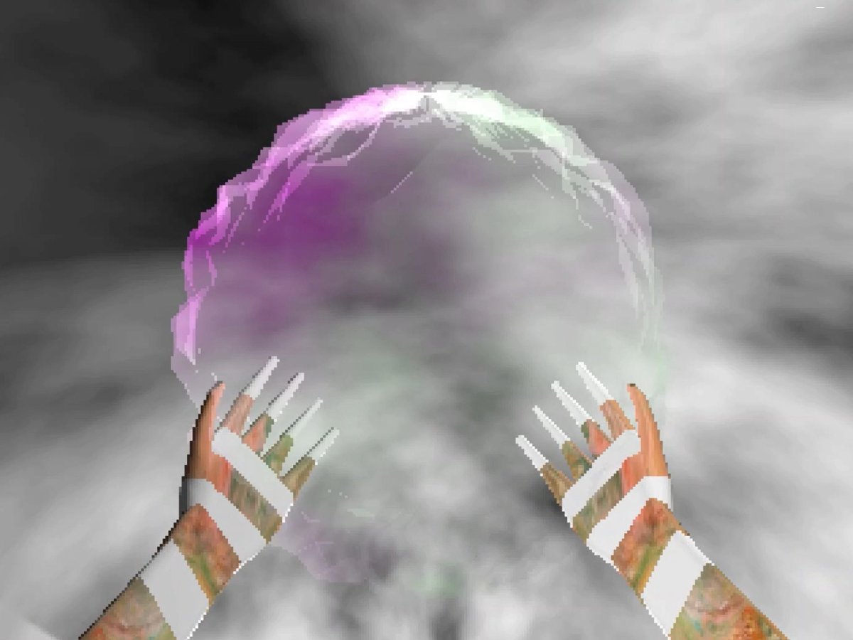 kernelfusion's tweet photo. pondering the orb https://t.co/2OWcSVhb2V
