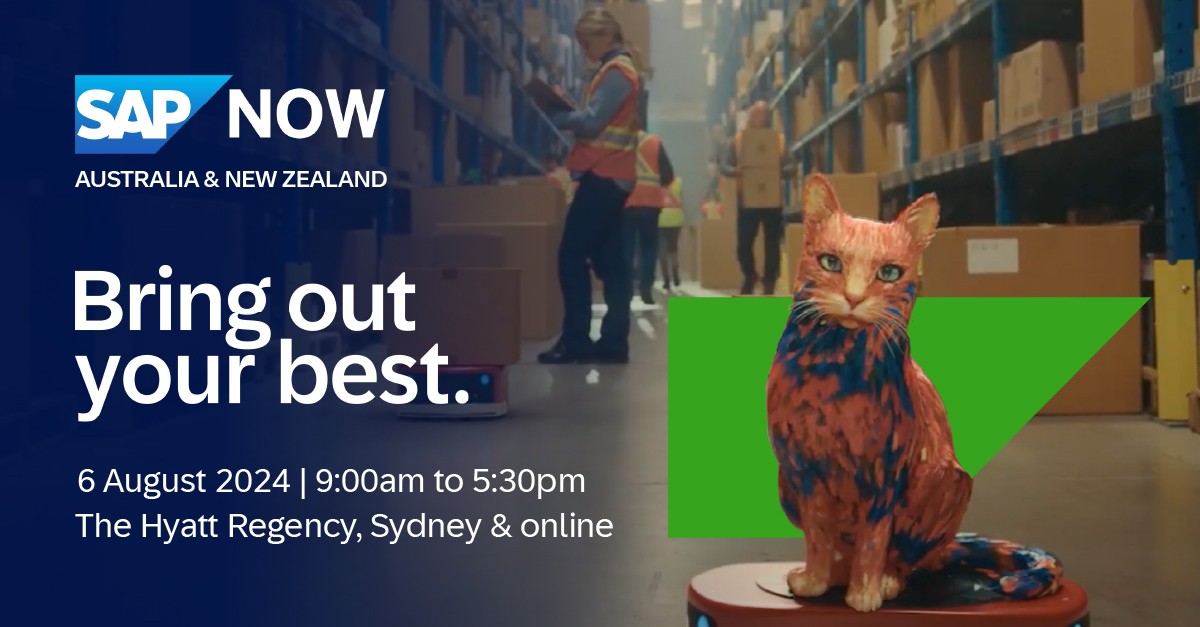 Transform your business with AI at #SAPNOW! Experts, peers &amp; industry leaders share insights &amp; showcase the latest tech. ️ Register now &amp; join Dr. Stephen King, Mark Robinson &amp; more! 

imsap.co/6019ibEK3

#SAPNOW #AI #BusinessAI #SAPANZ