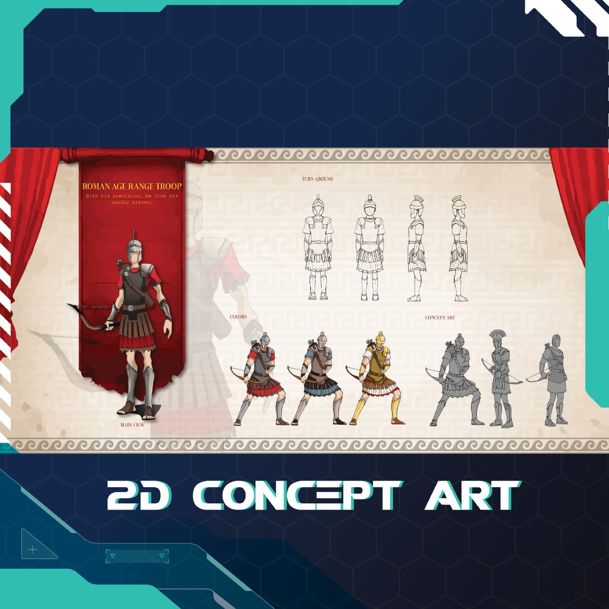 archonsfall_'s tweet photo. More of the characters concept art for Rome 🏛

Be sure to take note of them for you to see them in action later 💪

#indiegame #gamedev #IndieDevs #3dGame #Unity #Blender  #game #fps #UiTM https://t.co/p7M0M49yct