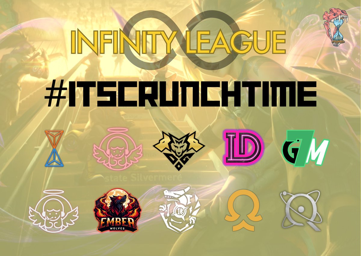 🌅 𝐈𝐧𝐭𝐫𝐨𝐝𝐮𝐜𝐢𝐧𝐠 𝐂𝐫𝐮𝐧𝐜𝐡 𝐓𝐢𝐦𝐞'𝐬 𝐒𝐮𝐦𝐦𝐞𝐫'24 𝐏𝐚𝐫𝐭𝐢𝐜𝐢𝐩𝐚𝐧𝐭𝐬 
.
.
.
<a href="/ContingentGG/">Contingent Esports</a> 
<a href="/CupidEsports/">Cupid eSports</a> 
<a href="/DoradoEsports/">Dorado Gaming</a> 
<a href="/IcebornEsports/">Iceborn eSports</a> 
<a href="/OmegaEsportsL/">Omega Gaming Esports</a> 
@IredecentDawnNeon
@G7MirageEsports
@EmberWolvesEsports
@QuantumOrderEsports
.
.
.
#ITSCRUNCHTIME