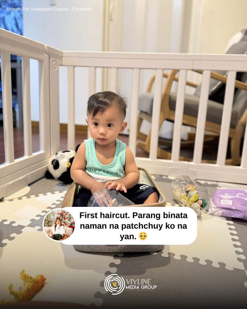 VL_MediaGroup's tweet photo. New milestone unlocked! ๐ค๐โโ๏ธ
LOOK: First haircut ni Isla boy, ibinida ni Mommy Pat Gaspar
"Parang binata naman na patchchuy ko na yan ๐ฅน" emosyonal na caption ni Mommy Pat sa kaniyang post.
๐ธ Pat Gaspar | Facebook
#IslaBoy #PatGaspar #TeamPayaman #VIYLineMediaGroup https://t.co/zTJv6fP6PN