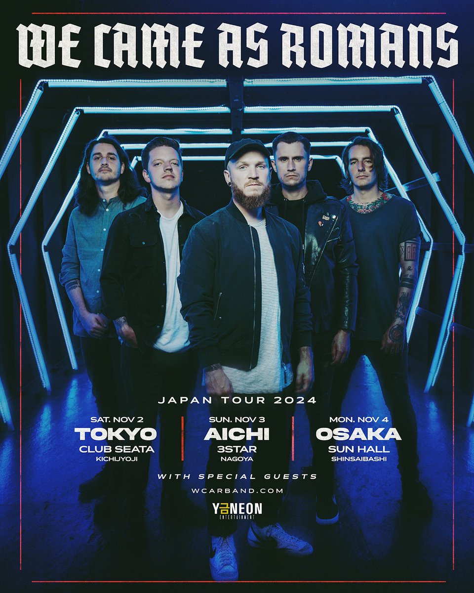wecameasromans's tweet photo. Japan! We can’t wait to see you this November.🇯🇵🔥

Presale starts 7/17 at 12PM 🎫 https://t.co/LhHNvYi7Jz https://t.co/DkDyCdIIqa