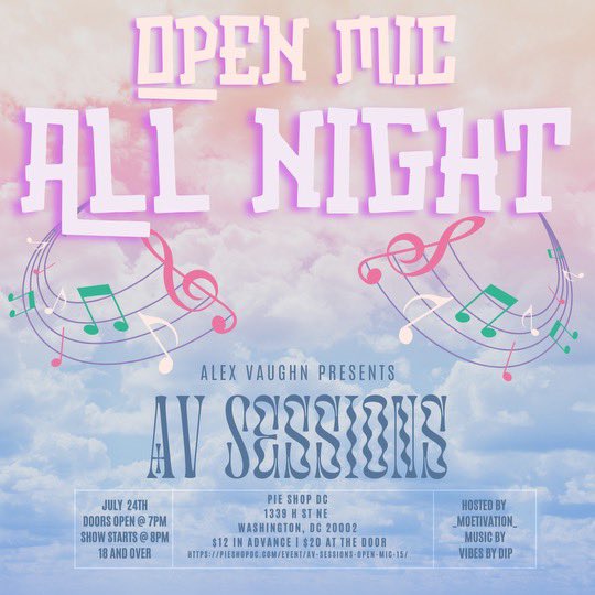 Get your tickets in the bio! OPEN MIC ALL NIGHT July 24th🔥