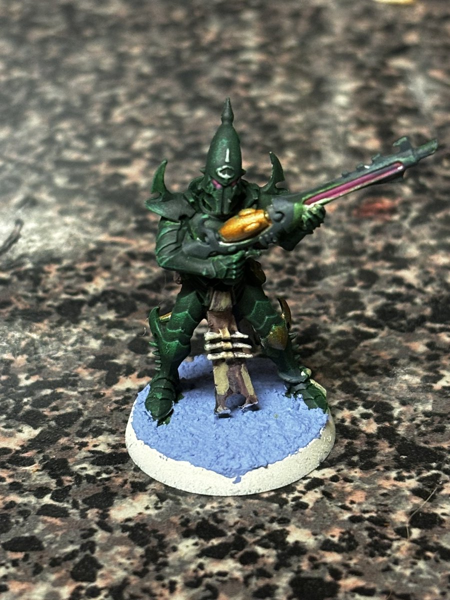 KerrickHobbys's tweet photo. Sorry for the lack of posts all. Working on getting caught up now as we speak. Here is a bit more progress on the test Kabalite Warrior.

#modelpainting #wip #testmodel #paintingwarhammer #warhammer #warhammercommunity #warhammer40k #drukhari #darkeldar https://t.co/YWdgyzbSpJ