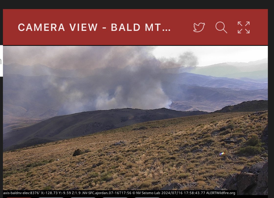 Bureau of Land Management- Nevada (@blmnv) on Twitter photo #SpringFire on Hwy 395. Structures threatened. See <a href="/CountyofDouglas/">Douglas County, NV</a> evacuations.
Estimated 100 acres, 0% contained, & rapid rate of spread. BLM, East Fork Fire Protection District, & more responding.
Live fire map and wildfire cameras at NevadaFireInfo.org #SpringFire on Hwy 395. Structures threatened. See <a href="/CountyofDouglas/">Douglas County, NV</a> evacuations.
Estimated 100 acres, 0% contained, & rapid rate of spread. BLM, East Fork Fire Protection District, & more responding.
Live fire map and wildfire cameras at NevadaFireInfo.org