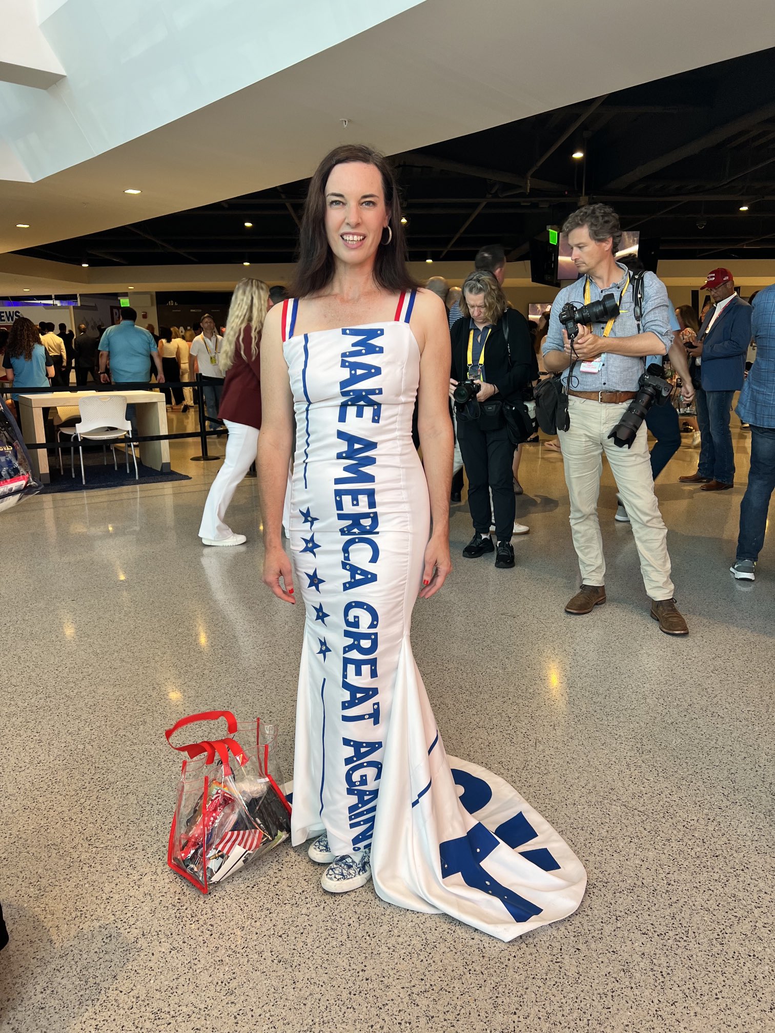 Marisa Schultz on X Tammy Nichols an Idaho state senator wears MAGA dress designed by Andre Soriano dcexaminer rnc2024 https t 5RNWBmQ3im X
