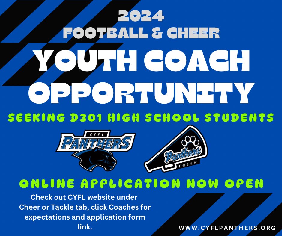 cyflrockets's tweet photo. Last call for Youth Coaches!  Thursday is the last day to get your application in!
@CHSFootball100 @burlingtoncheer @AthleticsRocket https://t.co/MXZGMZ37Aa