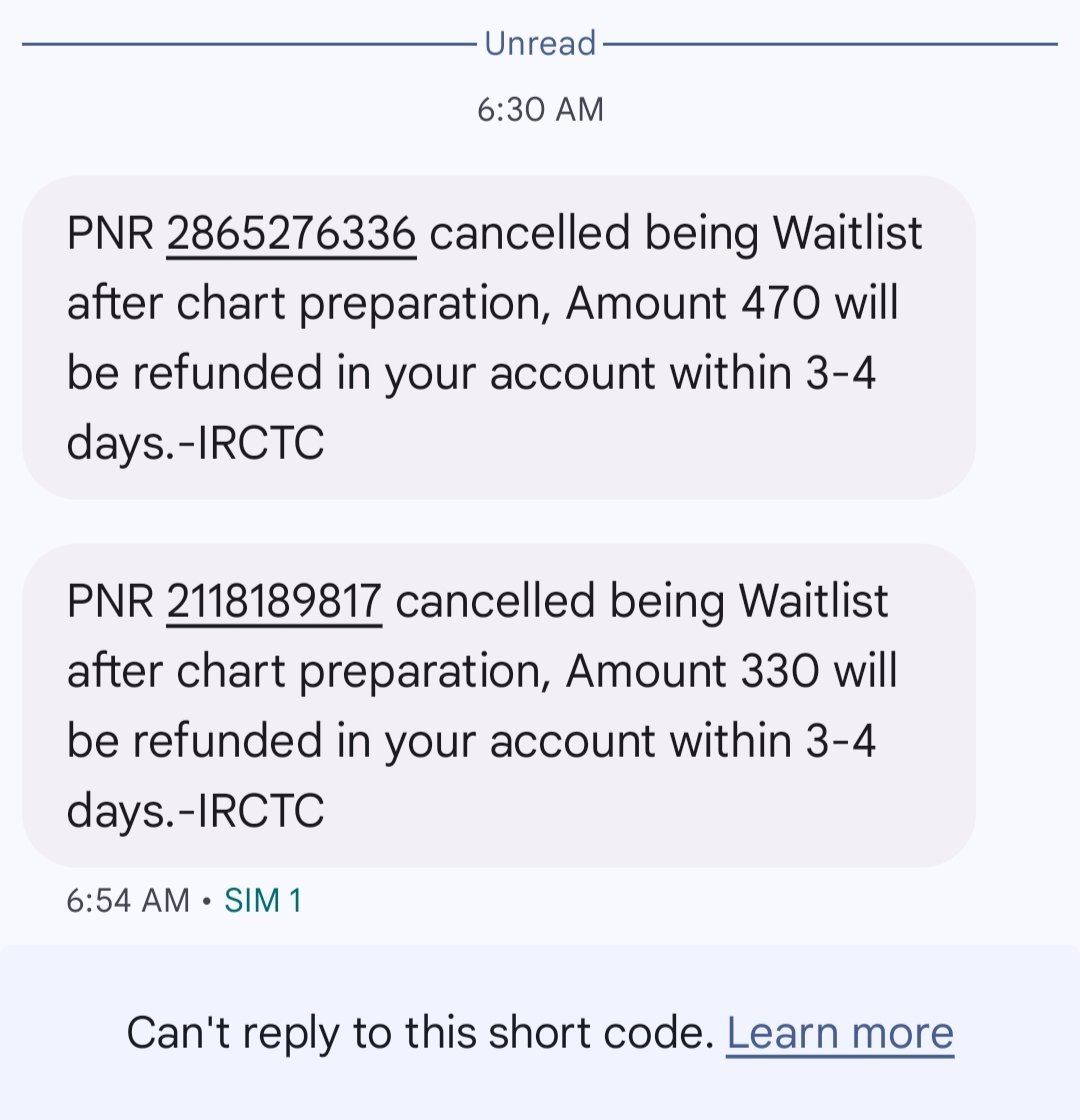 sha30985's tweet photo. @AshwiniVaishnaw  respect sir me aap se puch rha hu ki agar ticket confirm nhi hua hai to pura payment millna chiya lakin payment pura nhi mill rha haii  ya to pura galta  ho rha haii aap khud sochiye ki me to ticket cancel nhi kya hu ticket confirm nhi hu to automatice cancle ho https://t.co/kfqZrmXXcf