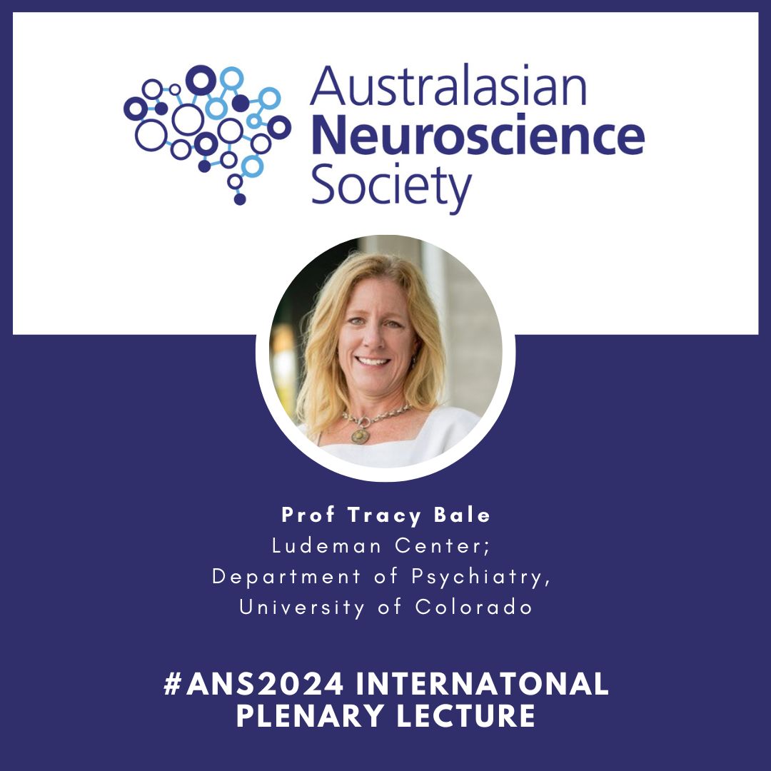 Australasian Neuroscience Society (ANS) (@ausneurosoc) on Twitter photo We're thrilled to introduce the #ANS2024 International Plenary Lecture speaker, Prof Tracy Bale <a href="/TheBaleLab/">Dr. Tracy Bale 🟧🧠</a> of the <a href="/CUSystem/">University of Colorado</a>!
Tracy will share some of her lab's exquisite data that demonstrate how extracellular vesicles serve as dynamic cellular communicators of stress + trauma🫧 We're thrilled to introduce the #ANS2024 International Plenary Lecture speaker, Prof Tracy Bale <a href="/TheBaleLab/">Dr. Tracy Bale 🟧🧠</a> of the <a href="/CUSystem/">University of Colorado</a>!
Tracy will share some of her lab's exquisite data that demonstrate how extracellular vesicles serve as dynamic cellular communicators of stress + trauma🫧