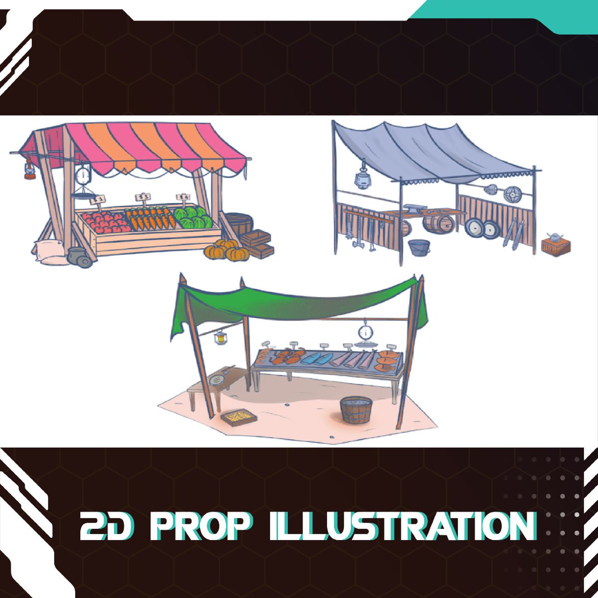archonsfall_'s tweet photo. From markets props to what official places props, we have everything ⚔️🛡

#indiegame #gamedev #IndieDevs #3dGame #Unity #Blender  #game #fps #UiTM https://t.co/AOZfEAzvOz
