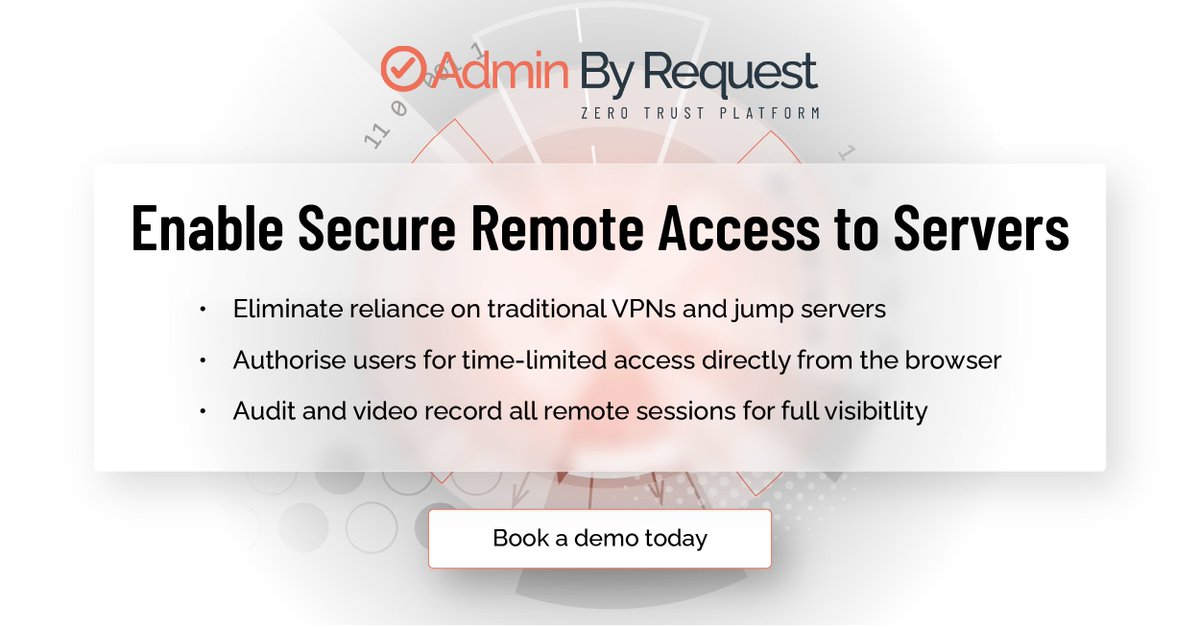 AdminByRequest's tweet photo. Discover our Server Edition, your solution for secure and seamless server access.
Our Remote Access authorizes users for time-limited access directly from the browser, ensuring they only access what they need, when they need it.
#ServerEdition #RemoteAccess #AdminByRequest https://t.co/LcViRG1ZYA