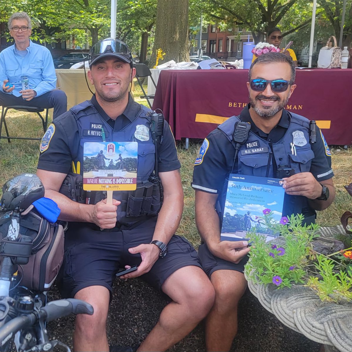 MPD members attended the 50th anniversary celebration of the Mary McLeod Bethune statue in D.C.'s Lincoln Park. <a href="/MayorBowser/">Mayor Muriel Bowser</a> led the festivities, underscoring the statue's significance as the first monument in the city to honor an African American woman.