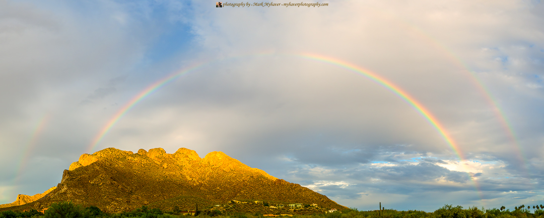 Pusch Ridge Rainbow 25521
Photography by Mark Myhaver 
myhaverphotography.pixels.com/featured/pusch… 
#rainbow #puschridge #arizona #myhaverphotography
