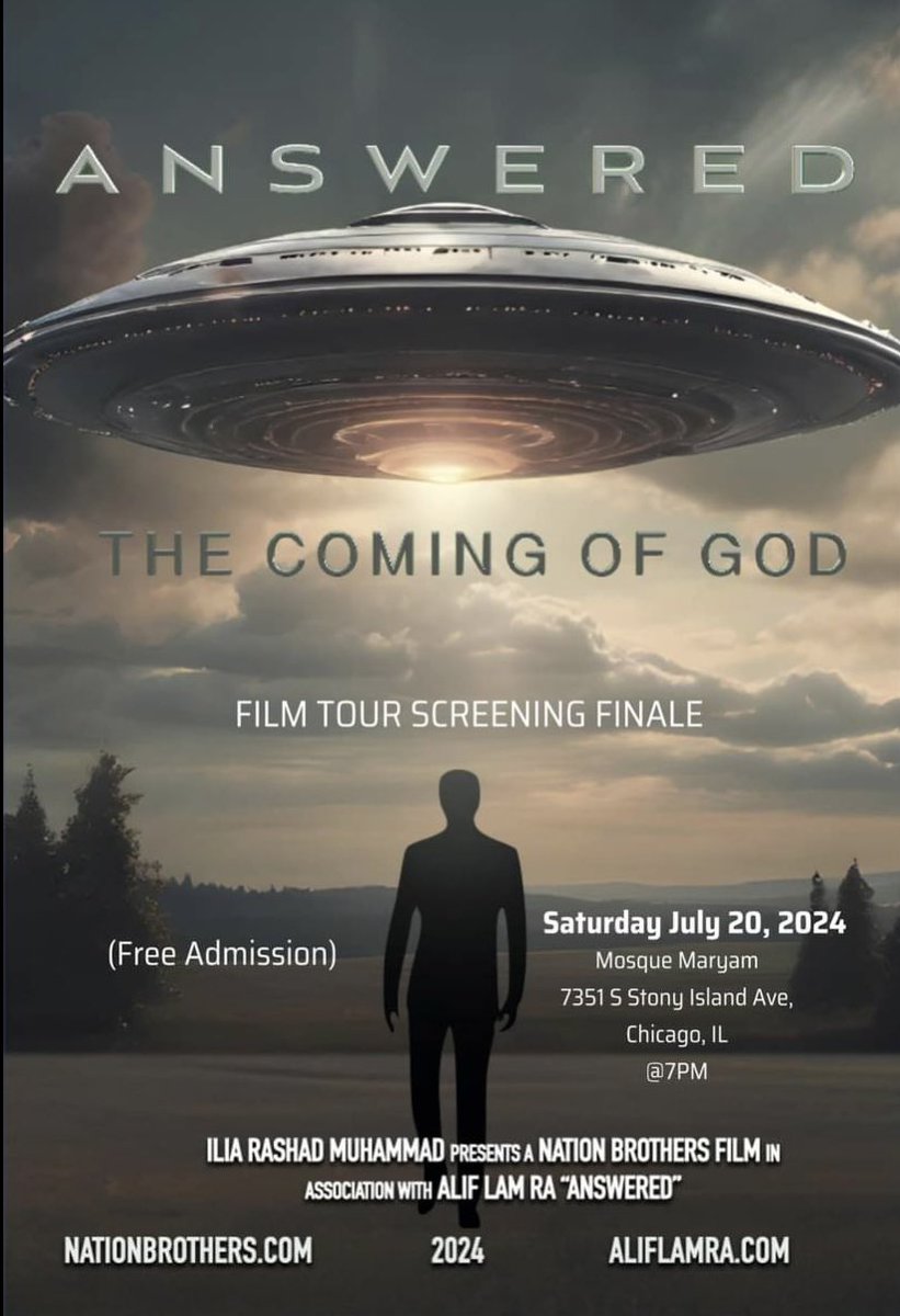 Revelation10v7's tweet photo. #ANSWERED

It Is only fitting that this National Tour should conclude at Our #NationalCenter! PbtA!

If you’re in the Chicago area, THIS SATURDAY, bring your FAMILY and FRIENDS to come view this Powerful Production!

#MotherWHEEL
#MotherMOSQUE
#FARRAKHAN

7+(2+0)+(2+0+2+4) = “17” https://t.co/cgihdr9TW1
