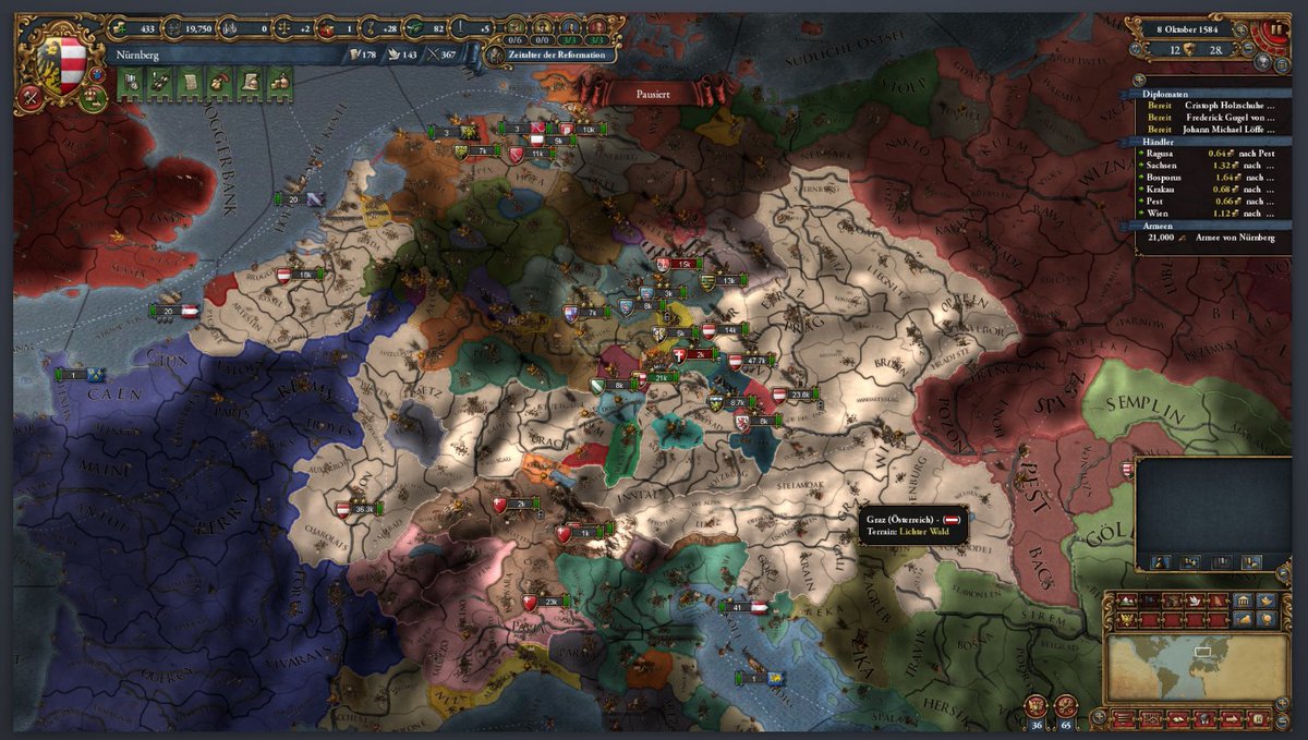 Does that occur often in #EU4? I wasn't even playing as Austria. I was playing as Nuremberg.