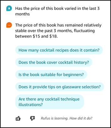 DaveTaylor's tweet photo. With the launch of Rufus, Amazon now has a smart AI-powered shopping assistant that's just a tap away. He's pretty darn helpful too. as I demonstrate in this tutorial: https://t.co/CPS8Fnn0ba #amazon #shopping #chatbot #ai #rufus #amazonrufus @Amazon https://t.co/TBCze0n6IJ