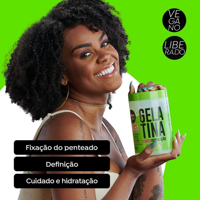 Salon Line, Gelatina Capilar, ToDeCacho, Super Definição, Vegano – Cabelos Ondulados, Cacheados e Crespos, 1 Kg