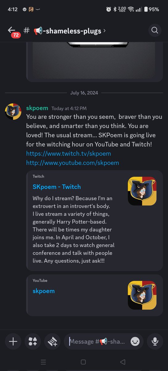 skpoem's tweet photo. #twitchstreamer #youtubestreamer #dixper #voicemod #realcoinpusher #streamraiders #exercise #hpmagicawakened #writinglife https://t.co/WLWL4ZbZXb
