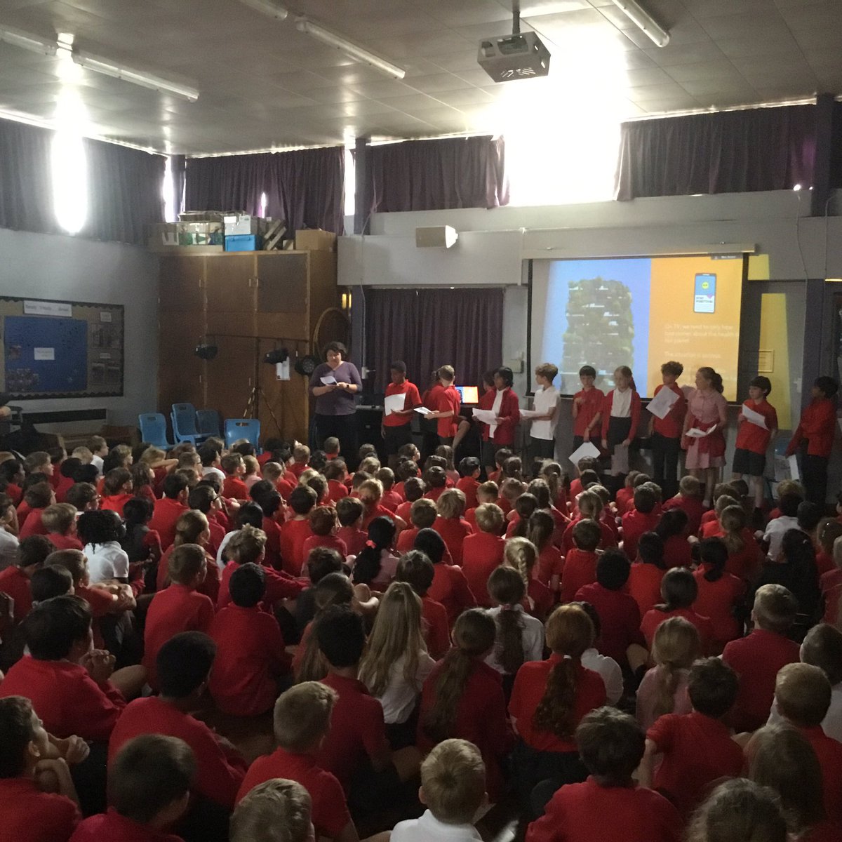 ecoyorkemead's tweet photo. Eco Councillors delivered Eco Assembly today. We adapted one provided by @EcoSchools that concentrated on positive news, healthy body link to healthy planet. We also introduced our Summer Pledge. Keep an eye out for more information. #ecoschool #ecoassembly #summerpledge https://t.co/ZcURNllskW