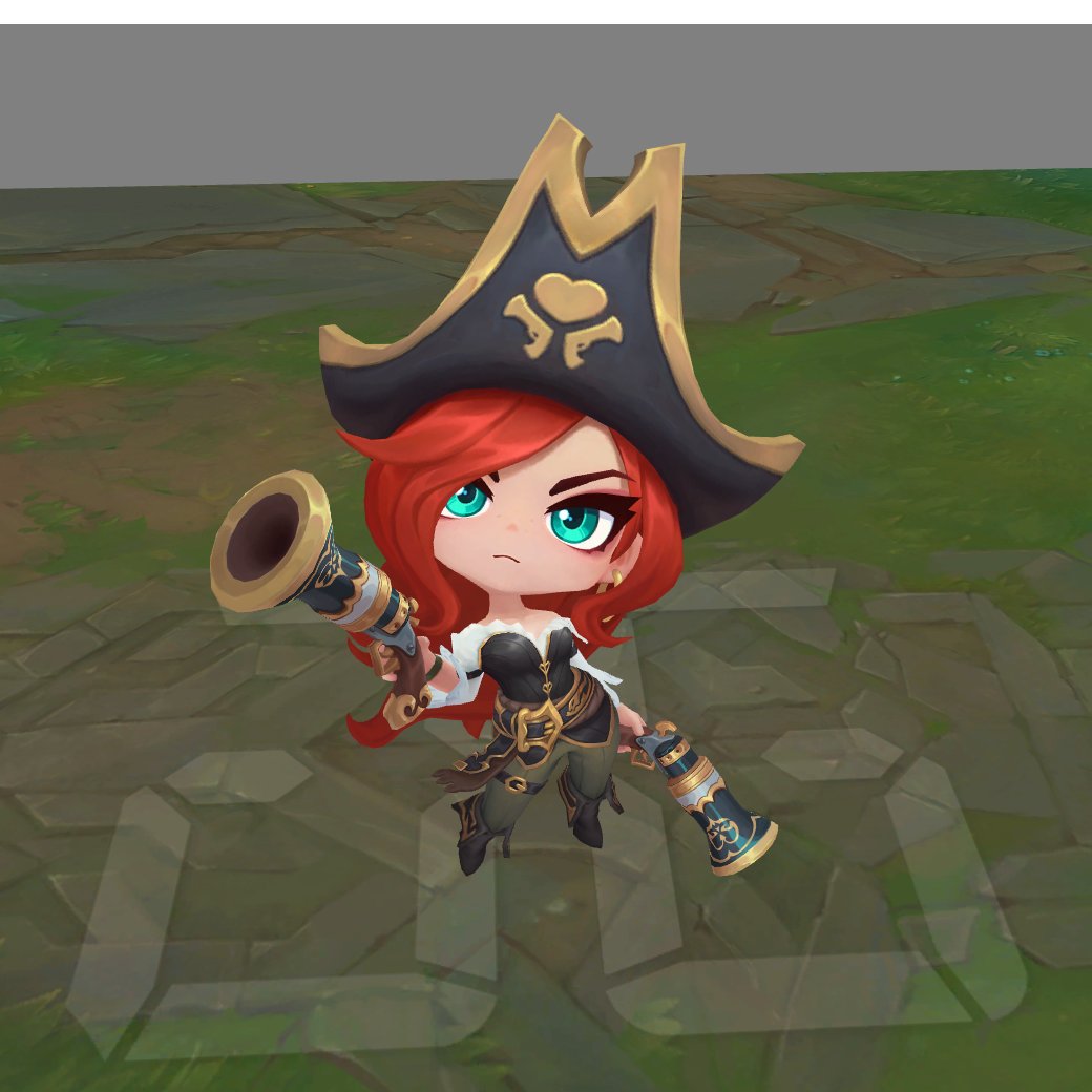 Chibi base Miss Fortune model in-game, image size:1040x1040